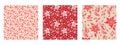 Holiday floral patterns set