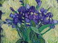 holiday flowers bouquet irises painting texture background