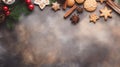 Holiday food background for baking gingerbread cookies Royalty Free Stock Photo