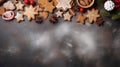Holiday food background for baking gingerbread cookies Royalty Free Stock Photo