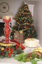 Holiday food spread vertical Royalty Free Stock Photo
