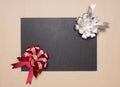 Holiday frame with ribbons