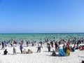 Holiday fun at the beach of the Indian Ocean Mombasa Royalty Free Stock Photo