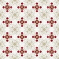 Holiday Glitzy Champagne Red Ribbon Seamless Background Pattern