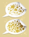 Holiday gold stickers