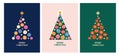 Holiday graphic design with stylised Christmas trees Royalty Free Stock Photo