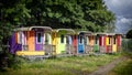 Holiday homes at a campsite in Amsterdam.