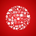 Holiday icons in circle Royalty Free Stock Photo