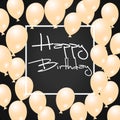 holiday illustration bunch of Birthday Glossy, white Balloon isolated Royalty Free Stock Photo