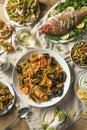 Holiday Italian Feast of 7 Fishes Royalty Free Stock Photo