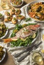 Holiday Italian Feast of 7 Fishes Royalty Free Stock Photo