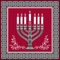 Holiday jewish background with menorah -background