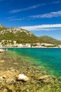 Holiday landscape, View of blue Adriatic sea coast on summer day Royalty Free Stock Photo