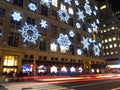 Holiday light display at Rockefeller Center Royalty Free Stock Photo