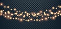 Holiday Light Garland With Transparent Background