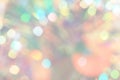 Holiday lights bokeh Christmas background in pastel colors. Royalty Free Stock Photo