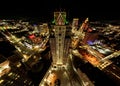 Holiday lights in Downtown Providence Rhode Island Night time December 2023