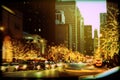 Holiday Lights on Michigan Avenue Royalty Free Stock Photo