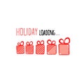 Holiday, loading. Progress bar design. Gift Royalty Free Stock Photo