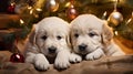 Holiday Magic Unleashed: Two Adorable Puppies Discover Christmas Beneath the Tree