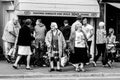 Holiday makers at the British seaside