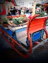 Holiday market horse drawn sleigh