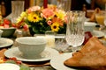 Holiday Meal Table Setting Royalty Free Stock Photo
