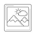 Holiday memories line icon.