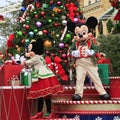 Holiday Mickey and Minnie Mouse on Christmas Parade