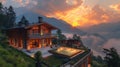 holiday modern luxury chalets on the slopes of the Alps