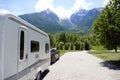 Holiday in the mountains with the caravan