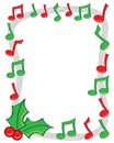 Holiday Music Border Royalty Free Stock Photo