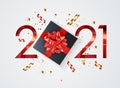 Holiday 2021 New Year and Merry Christmas Background. Vector Illustration Royalty Free Stock Photo