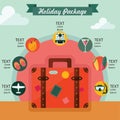 holiday package infographic. Vector illustration decorative design Royalty Free Stock Photo
