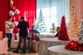 Rockaway, NJ - 12/08/17 - Holiday Party lounge in red and white themed decor