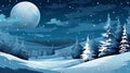 winter year background white fir christmas tree night new snow holiday sky. Generative AI. Royalty Free Stock Photo