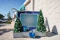 Holiday photo kiosk at Dania Pointe Shopping and lifestyle center Florida USA