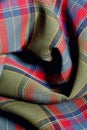 Holiday Plaid Fabric Background Royalty Free Stock Photo