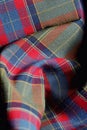 Holiday Plaid Fabric Background Royalty Free Stock Photo