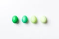 holiday preparation Multi colors Easter eggs on colored background . Pastel color Easter eggs. holiday concept with copy Royalty Free Stock Photo