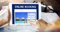 Holiday Reservation Website Interface Concept Royalty Free Stock Photo