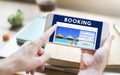Holiday Reservation Website Interface Concept Royalty Free Stock Photo