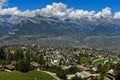 Holiday resort Nendaz above the Rhone Valley Royalty Free Stock Photo