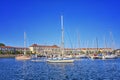 Holiday resort with sailboats in the harbor Weisse Wiek