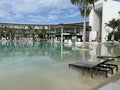 Holiday resort swimming pool with bar landscape