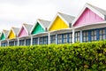 Holiday, resting pavilions by the North Sea in Weymouth Royalty Free Stock Photo