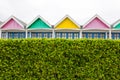 Holiday, resting pavilions by the North Sea in Weymouth Royalty Free Stock Photo