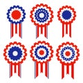 Holiday ribbon rosettes Royalty Free Stock Photo