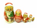 Holiday Russian Nesting Dolls Royalty Free Stock Photo