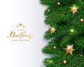 Holiday`s Background with Season Wishes and Border of Realistic